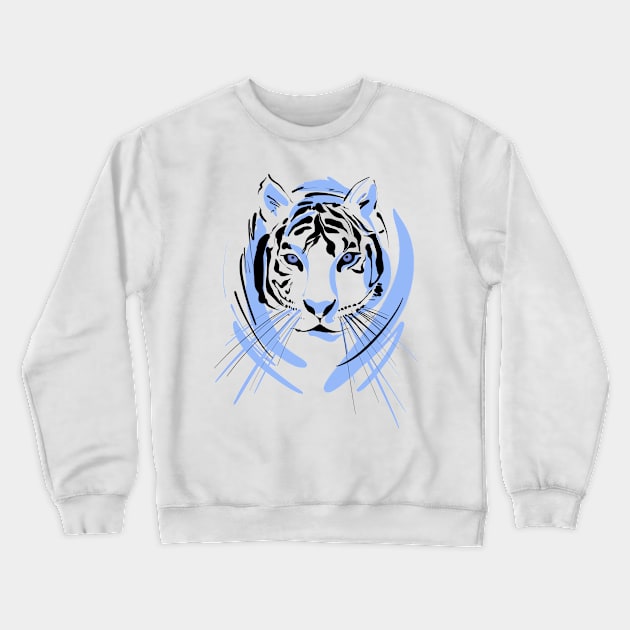 Tiger Crewneck Sweatshirt by lizaplatonova